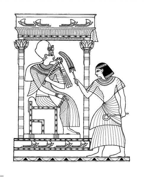 Древний Египет раскраска фараон Вельможа
