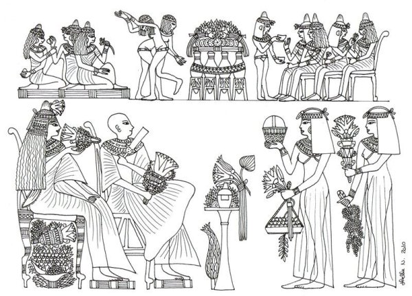 Раскраска Вельможа древнего Египта