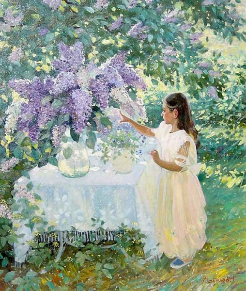 Клод Моне сирень в саду