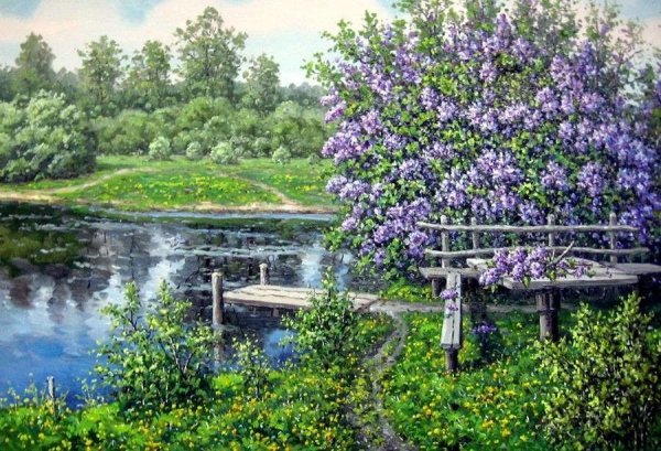 Художник Сергей Хананин Весеннее