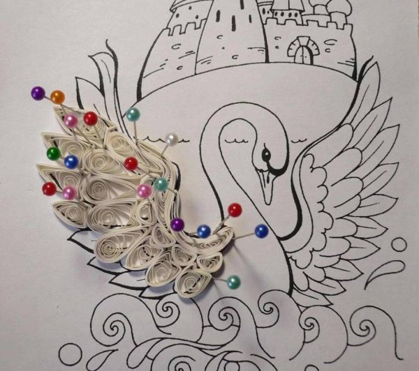 Царевна лебедь квиллинг