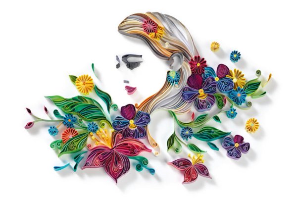 Квиллинг на белом фоне