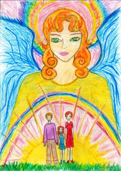 Детские рисунки ангелов