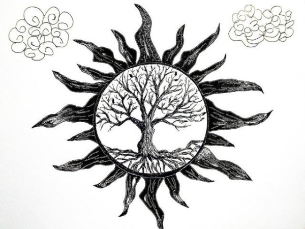 Мировое дерево раскраска