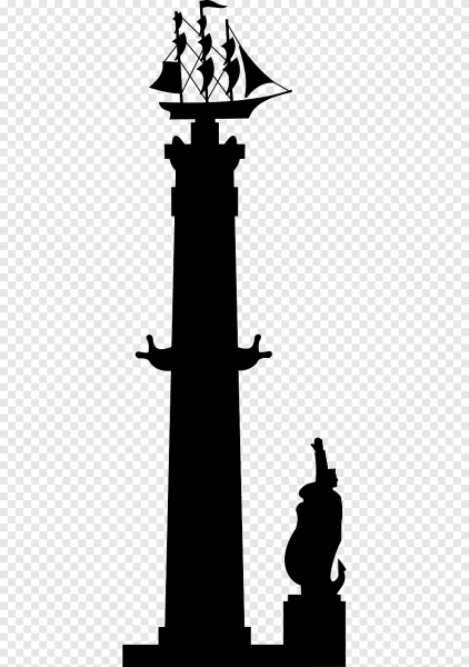 Ростральные колонны СПБ вектор