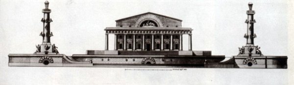 Ростральная колонна в Санкт-Петербурге силуэт