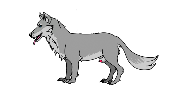 Рисунок мультяшного волка