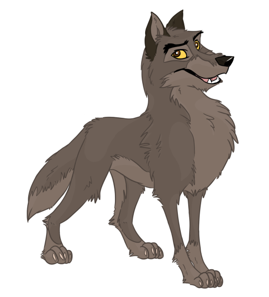 Волк на белом фоне