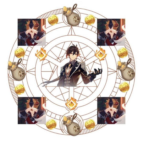 Стикеры Геншин Чжун ли