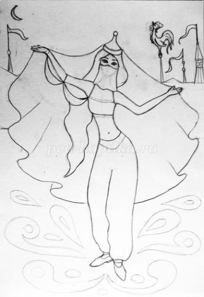 Шехерезада Римский Корсаков рисунок