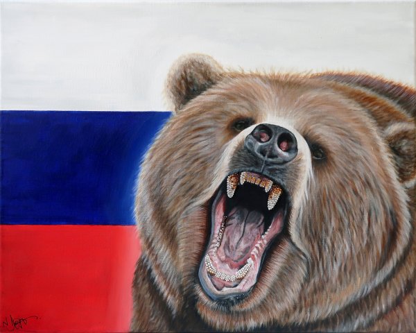 Медведь арт тату