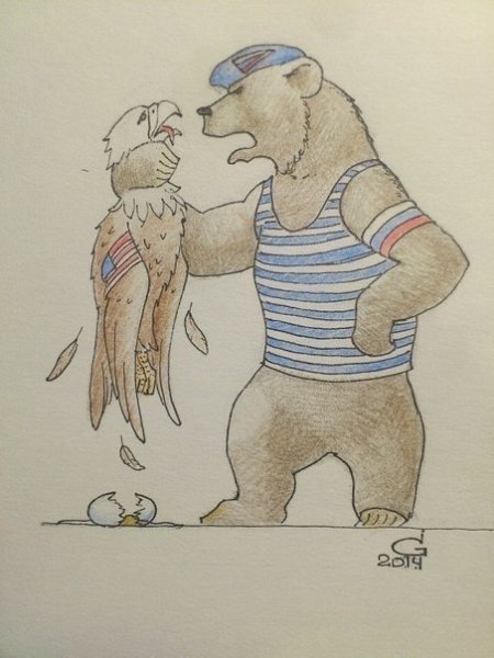 Медведь в ушанке