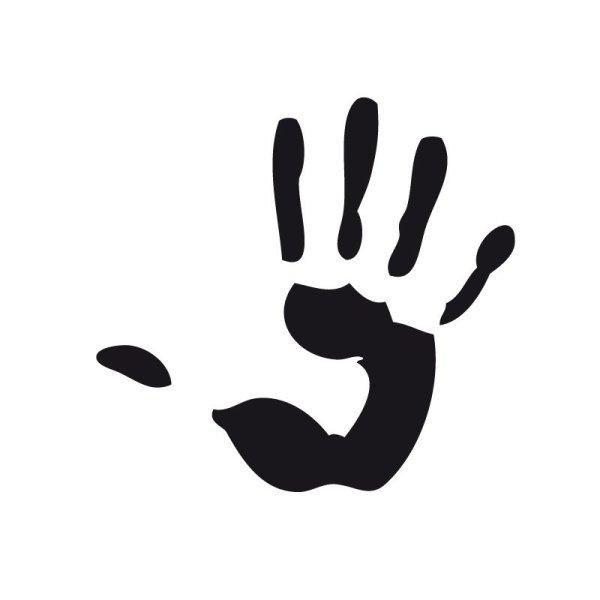 Отпечаток ладони человека