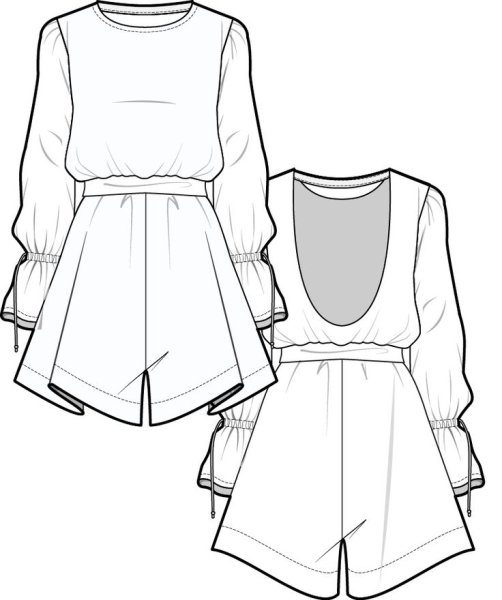 Летняя одежда карандашом