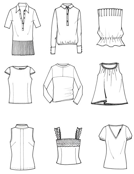 Схематичное изображение одежды