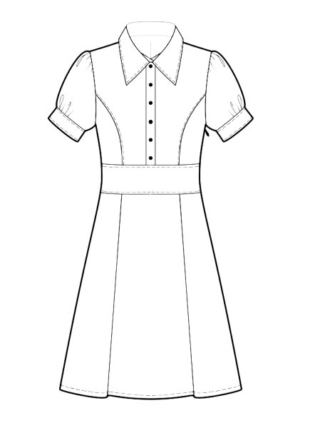 Платье раскраска для детей