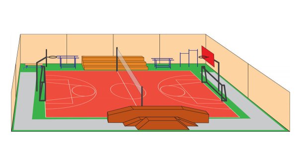 Фон площадки в детском саду