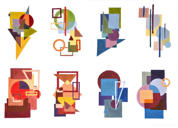 Композиция из простых геометрических фигур