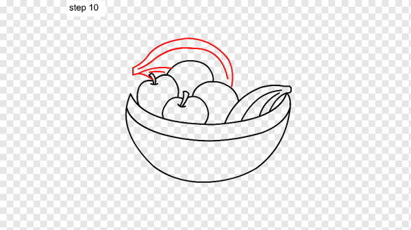 Фруктовый салат рисунок карандашом