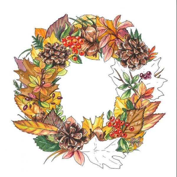 Цветочный венок осенний
