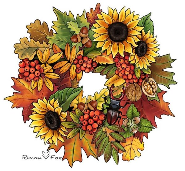 Мережка осенний венок