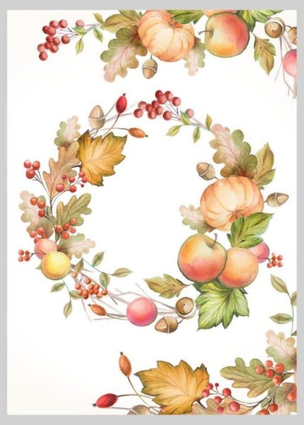 Осенний венок рамка