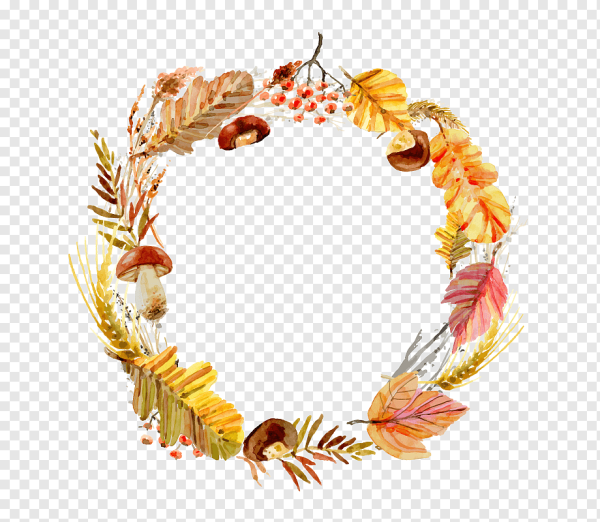 Венок из листьев из бумаги украшение