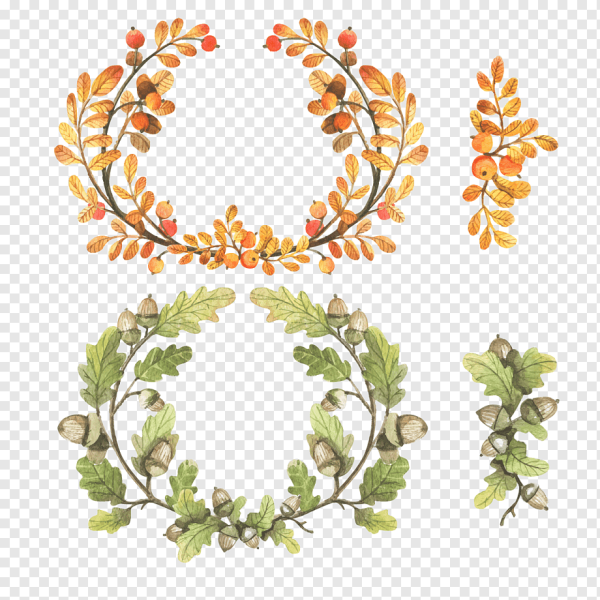 Цветочный орнамент по кругу