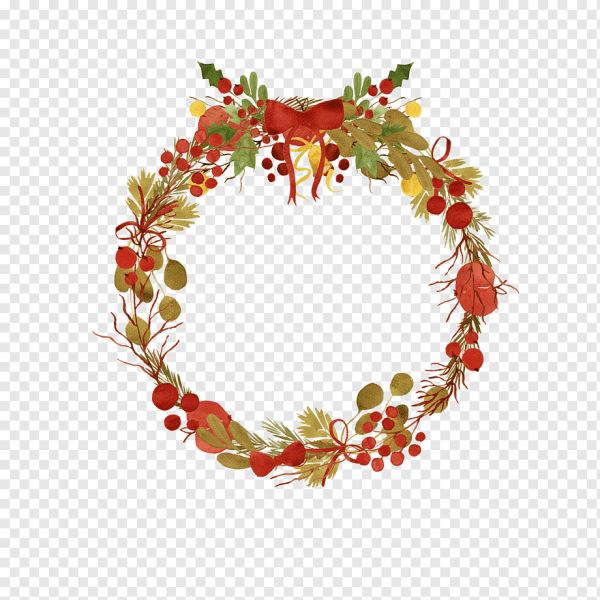 Венок из листьев на прозрачном фоне