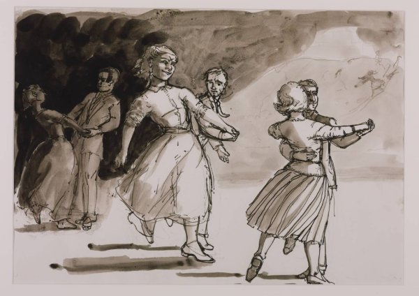 Русские народные танцы вектор