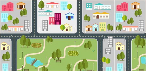 Карта города для детей