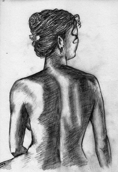 Нарисовать человека сзади