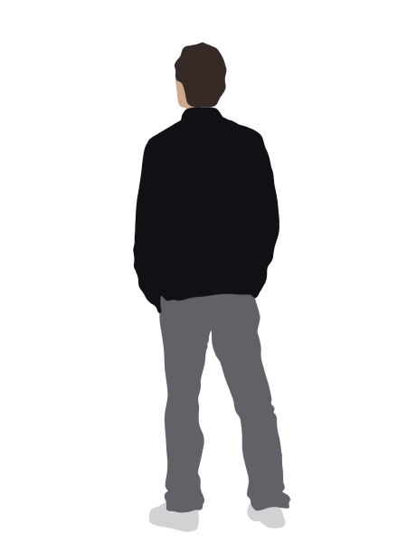 Персонаж стоящий спиной