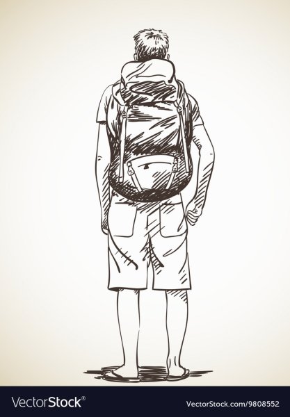 Рисуем человека со спины