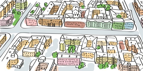 Нарисовать план города