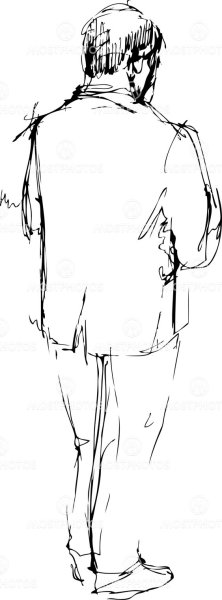 Мужчина сзади референс в полный рост