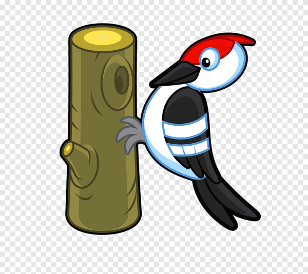 Дятел мультяшный