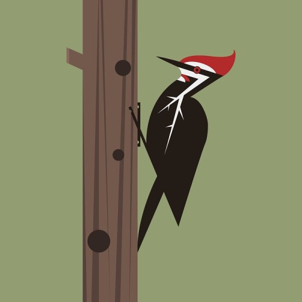 Стилизованный дятел