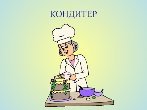 Профессия кондитер