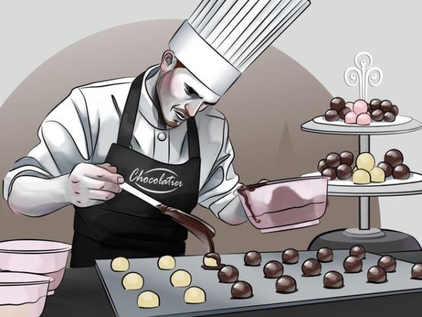 Кондитер иллюстрация