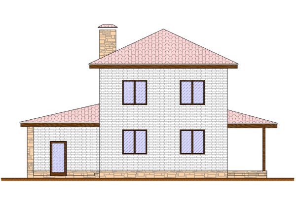 Нарисовать кирпичный дом