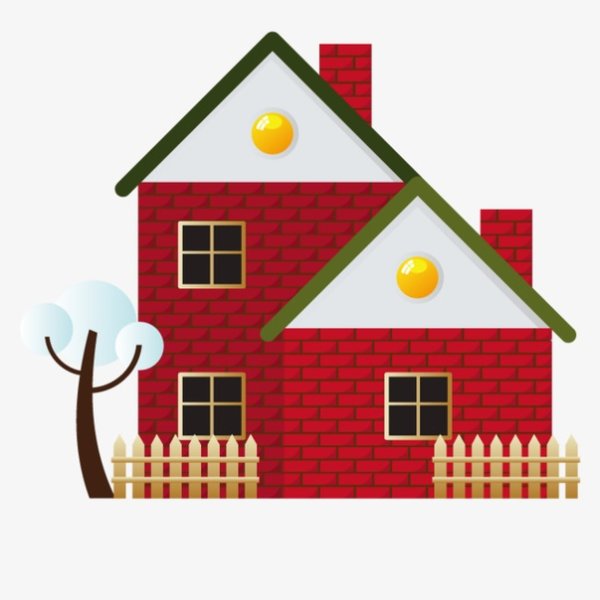 Кирпичный дом мультяшный