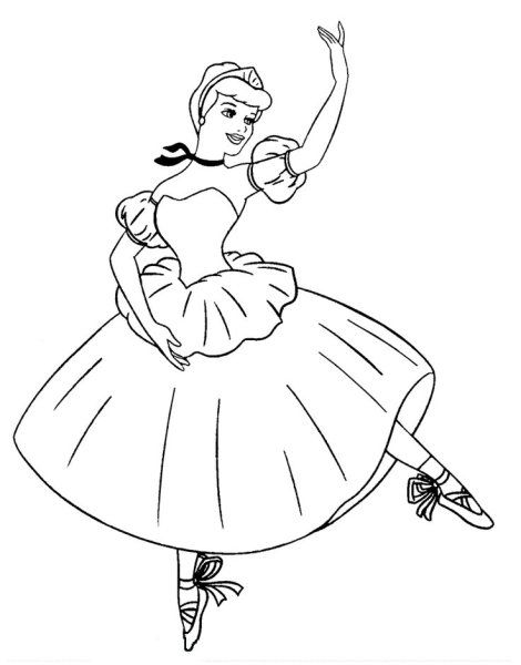 Раскраски принцессы Диснея балерины