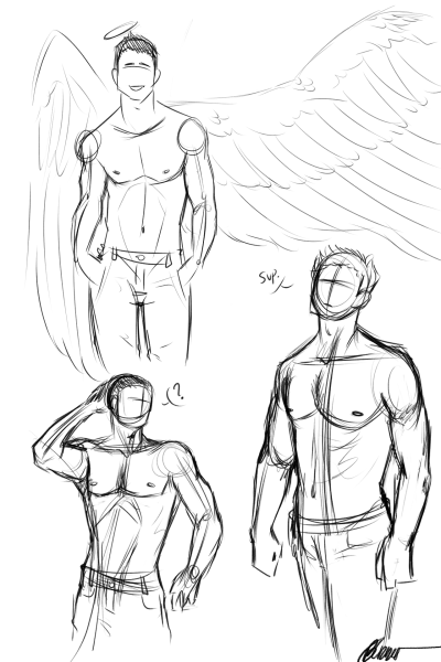 Набросок мужского тела