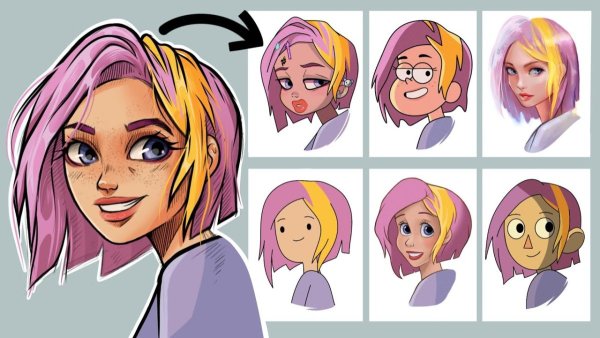 Рисунки блоггеров в разных стилях