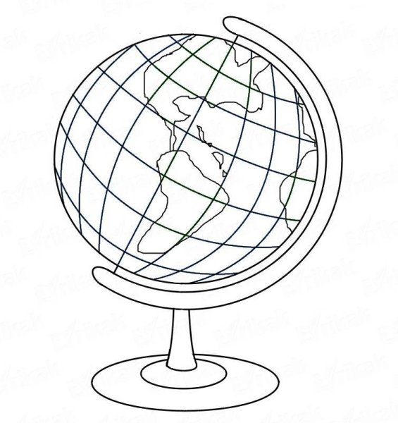 Глобус рисунок