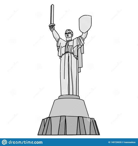 Силуэт монумента мать Родина Киев