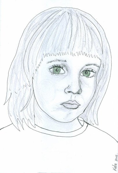 Набросок портрет мамы