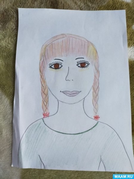 Портрет подготовительная группа рисование