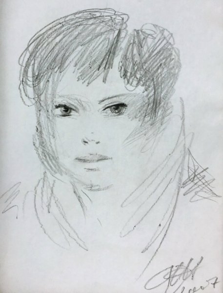 Портрет друга карандашом